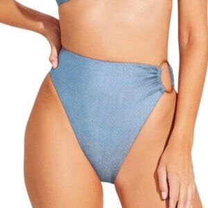 Vitamin A NWOT Lolita Bottom in Ocean Metallic Blue shimmer fabric - Size L